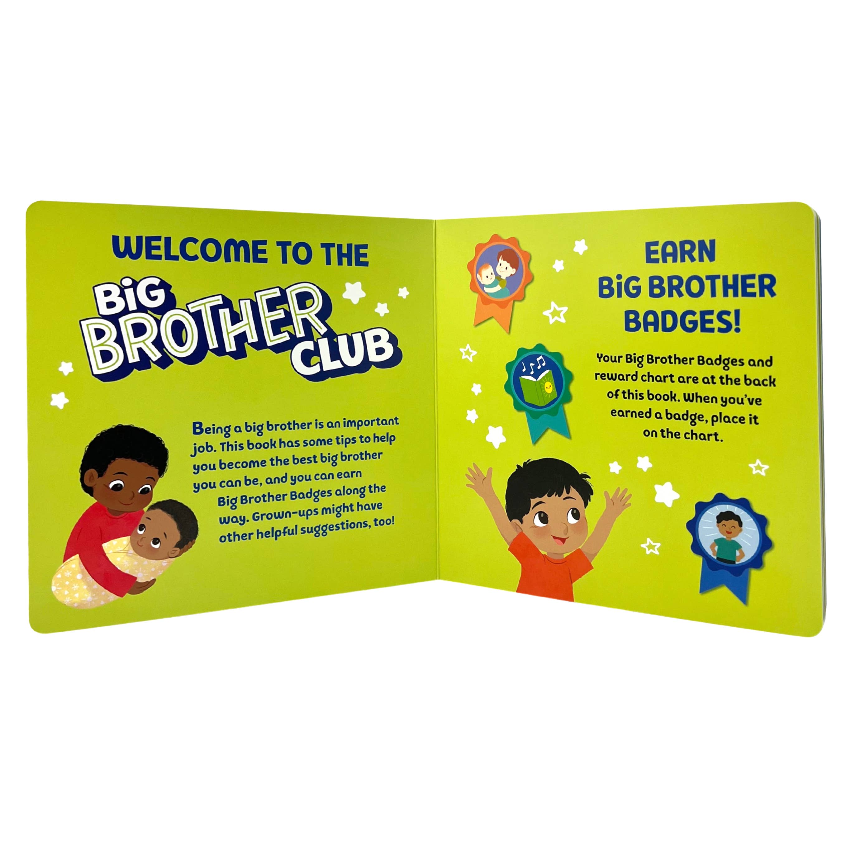Cottage Door Press - Wholesale Preschool Book (3-5) - Big Brother Club Board Book with Reward Chart & Stickers3