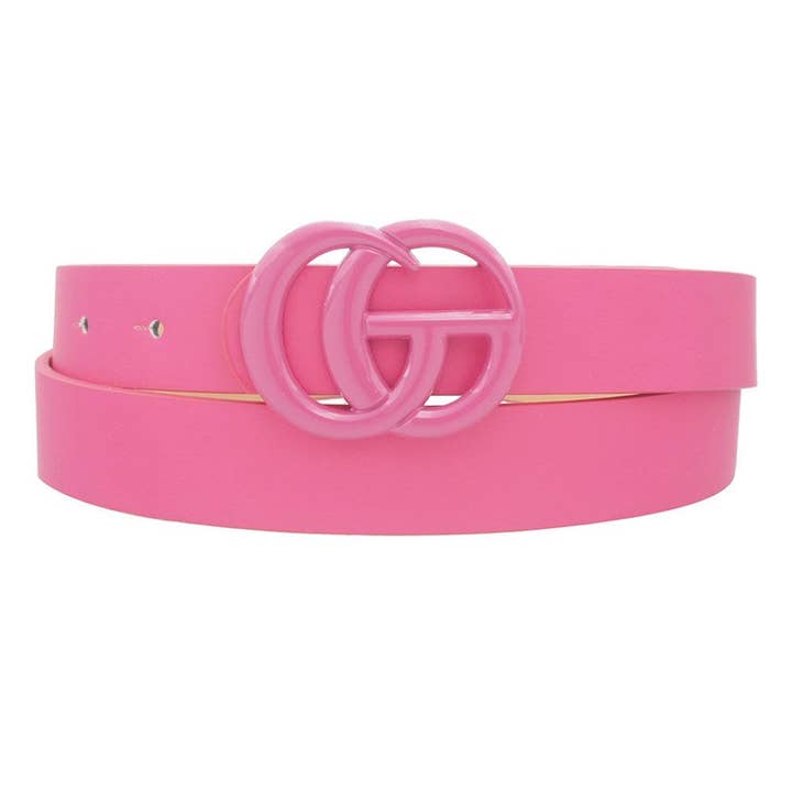 COLOR COATED GO BUCKLE BELT, IW 27807 for wholesale by JOIA ACCESSORIES