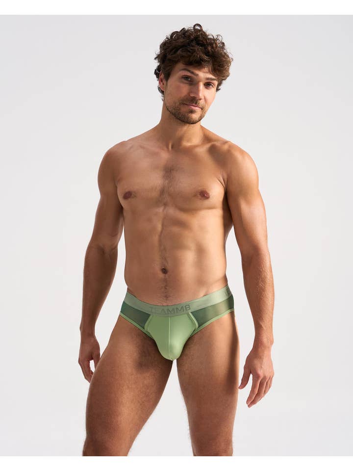 TEAMM8 – Großhandel Unterwäsche – Herren – Score Sheer Slim Slip - Salbei