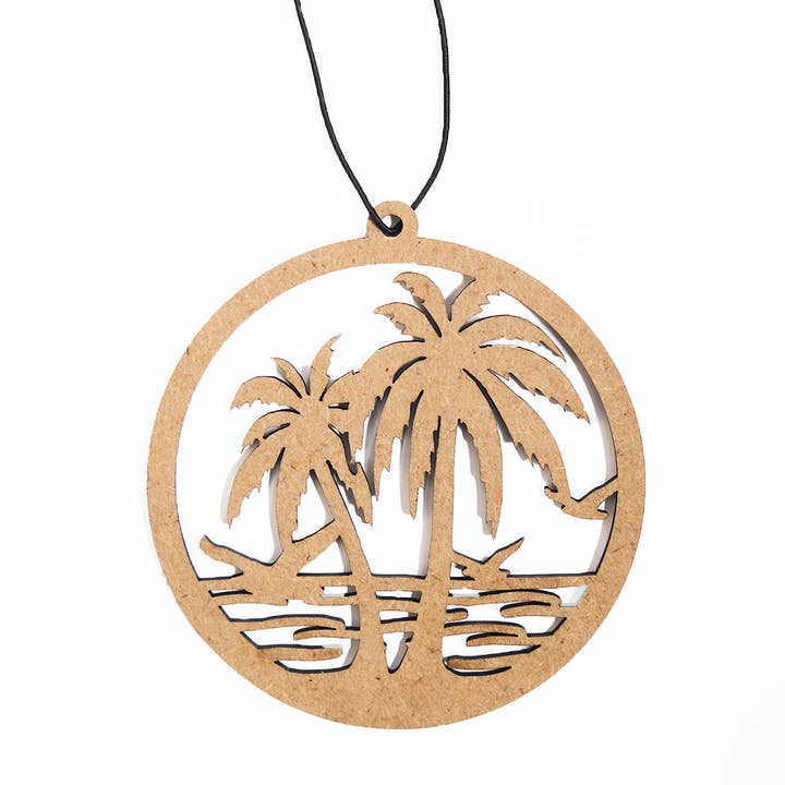 Fresh Fresheners - Vendita all'ingrosso Deodorante per auto - Unisex - Deodorante per ambienti in legno con palme da spiaggia, confezione da 8