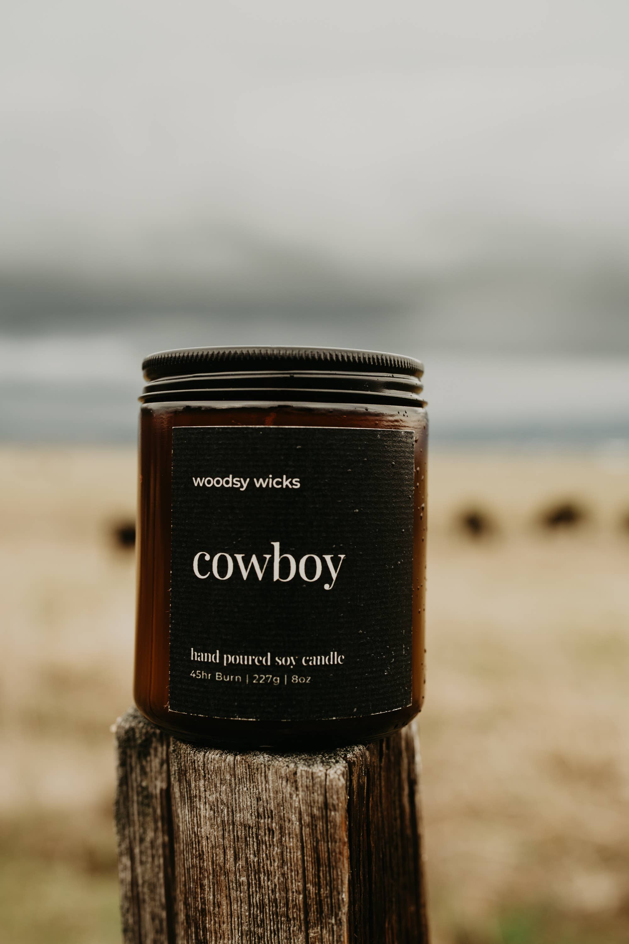 Woodsy Wicks - Wholesale Jar/Filled Candle - Cowboy Scented Western Candle - 100% Soy Wax - Cotton Wick 5