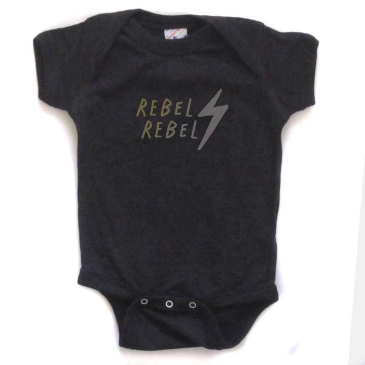 Rebel Rebel (David Bowie) : Baby Onesie (Color Onesie) for wholesale by Megan Lee Designs