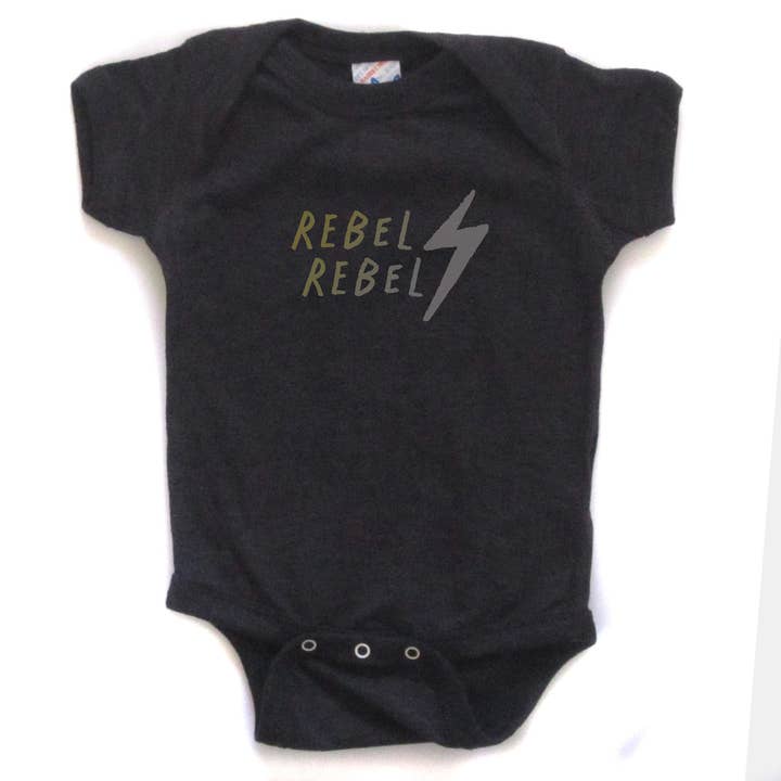 Megan Lee Designs - Wholesale Bodysuit (Non-Footed) - Baby - Rebel Rebel (David Bowie) : Baby Onesie (Color Onesie)0