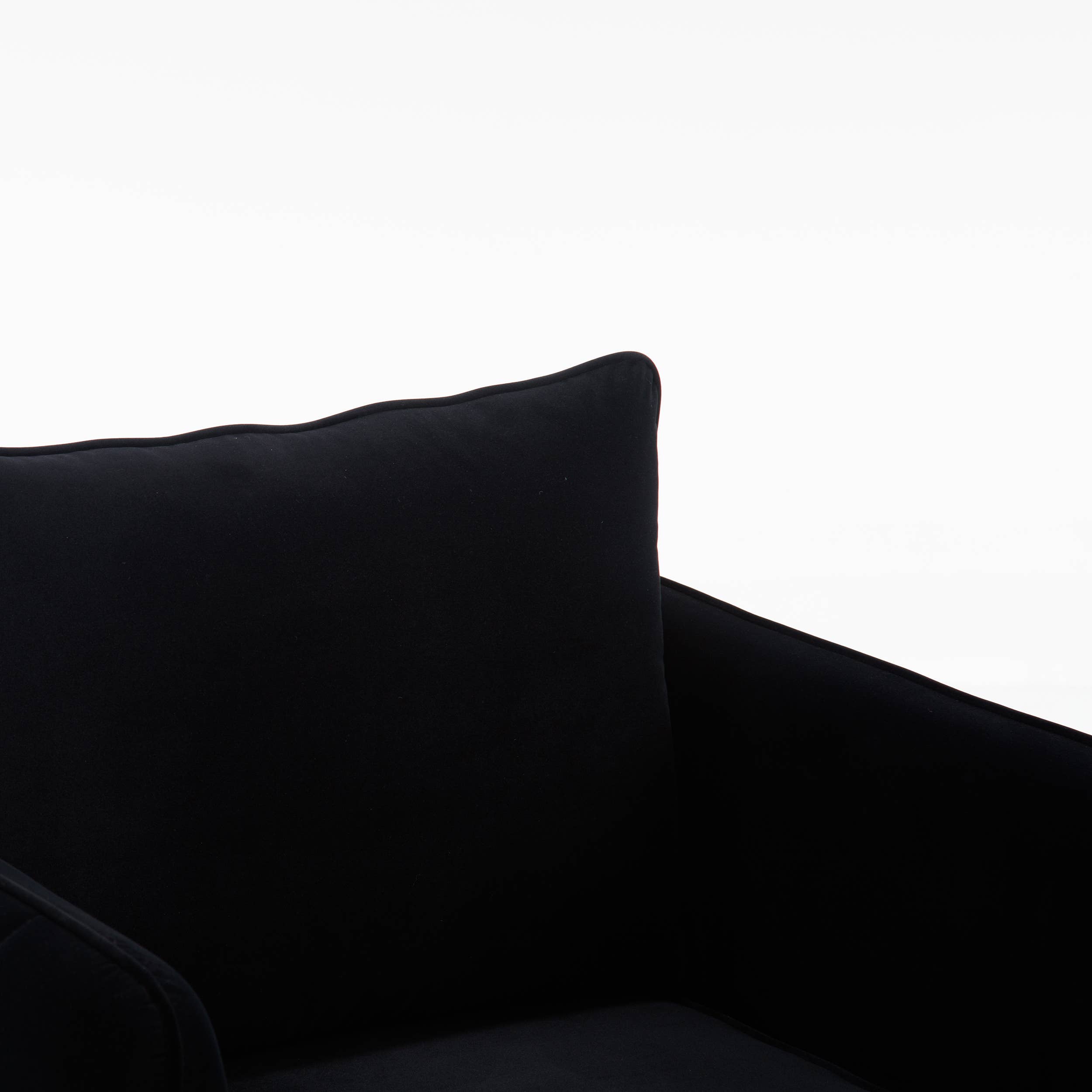 39F Inc. - Vente Chaises - Fauteuil simple confortable en velours Chaise d'appoint Beige/Noir/Gris/Vert9