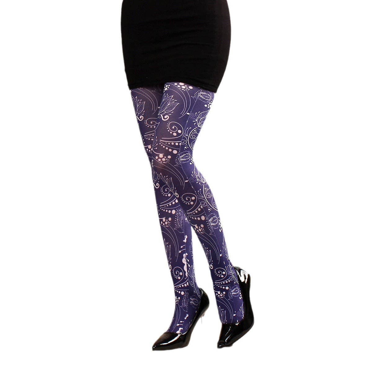 SALINA TRADING INC - Wholesale Tights - Women's - Devil Eye Floral Print Tights Stylish All-Season Stockings11