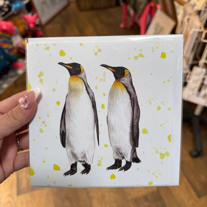 Kejserpingvinernes Hilsenkort for engroshandel hos Emmy Turner Illustration