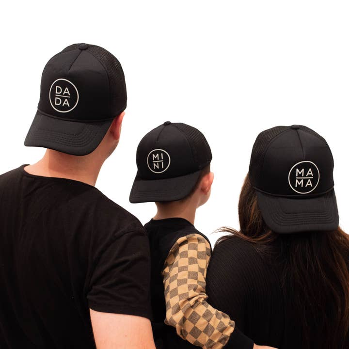 Family Trucker Hats - Mama, Dada, Mini, & Siblings for wholesale by to: little arrows