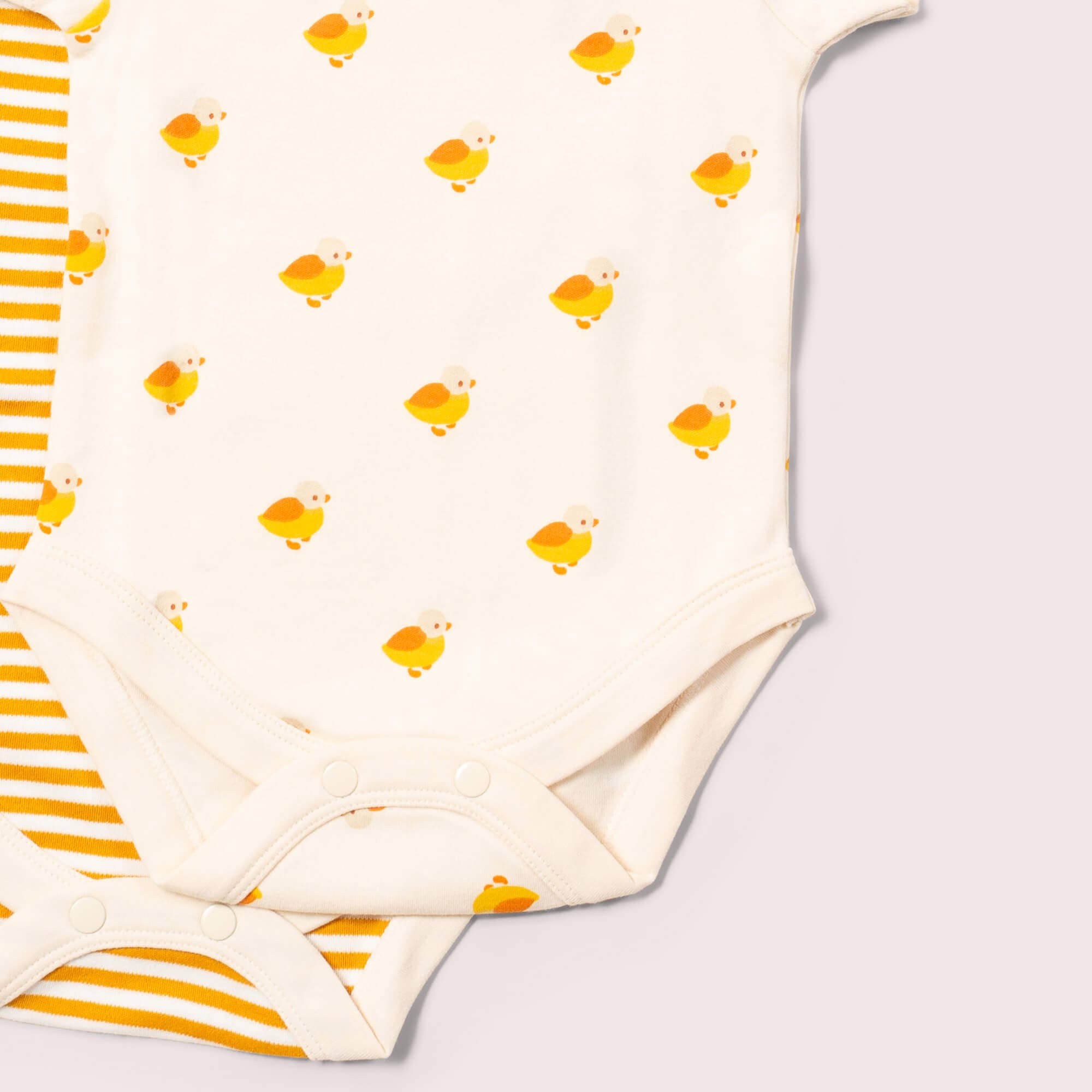 Little Ducks Organic Baby Bodysuit Set 2 Pack for wholesale on Faire2