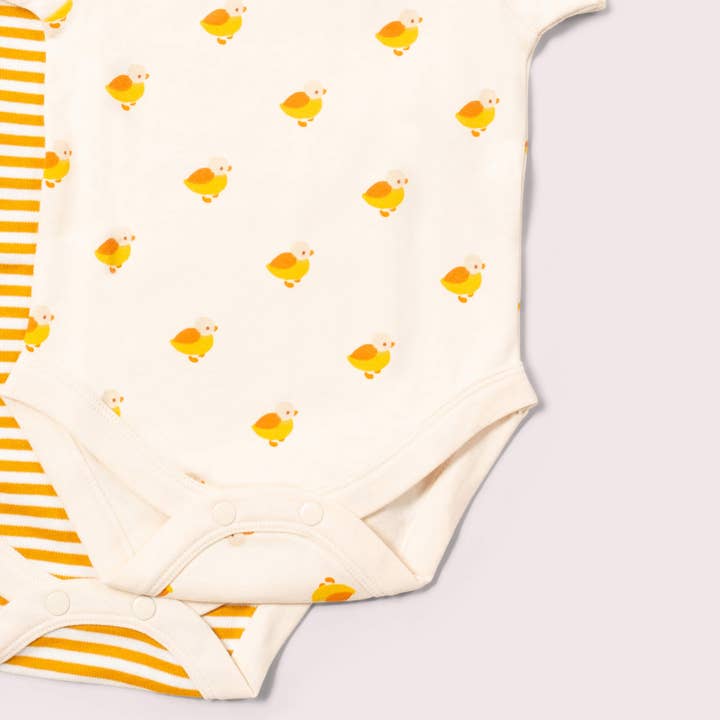 Little Ducks Organic Baby Bodysuit Set 2 Pack for wholesale on Faire2