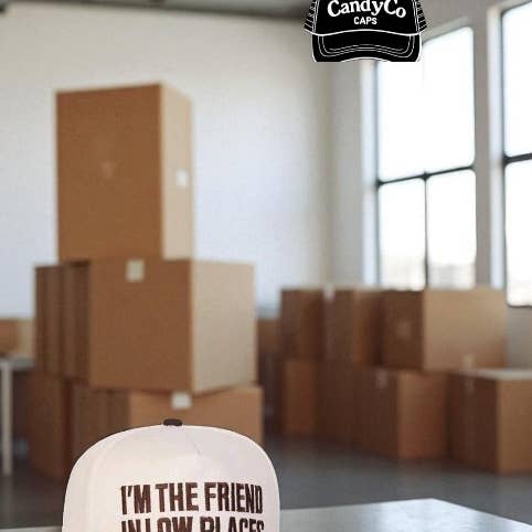 The Candy Collections - Wholesale Trucker Hat - Unisex - I'm the friend in low places funny embroidered Hat trucker 1