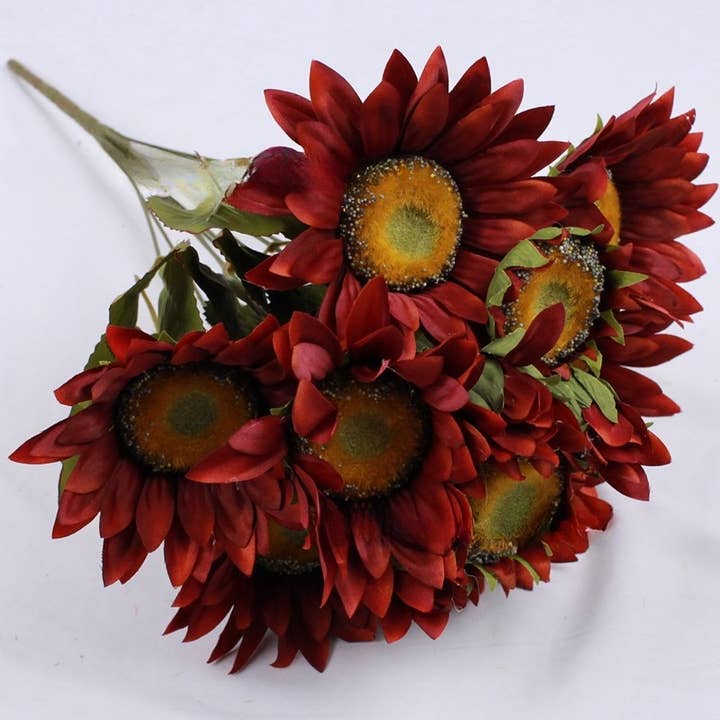 ACNITE(We cover U.S. import duties) - Wholesale Artificial flowers - Artificial Sunflower bouquet for home decor wedding party1
