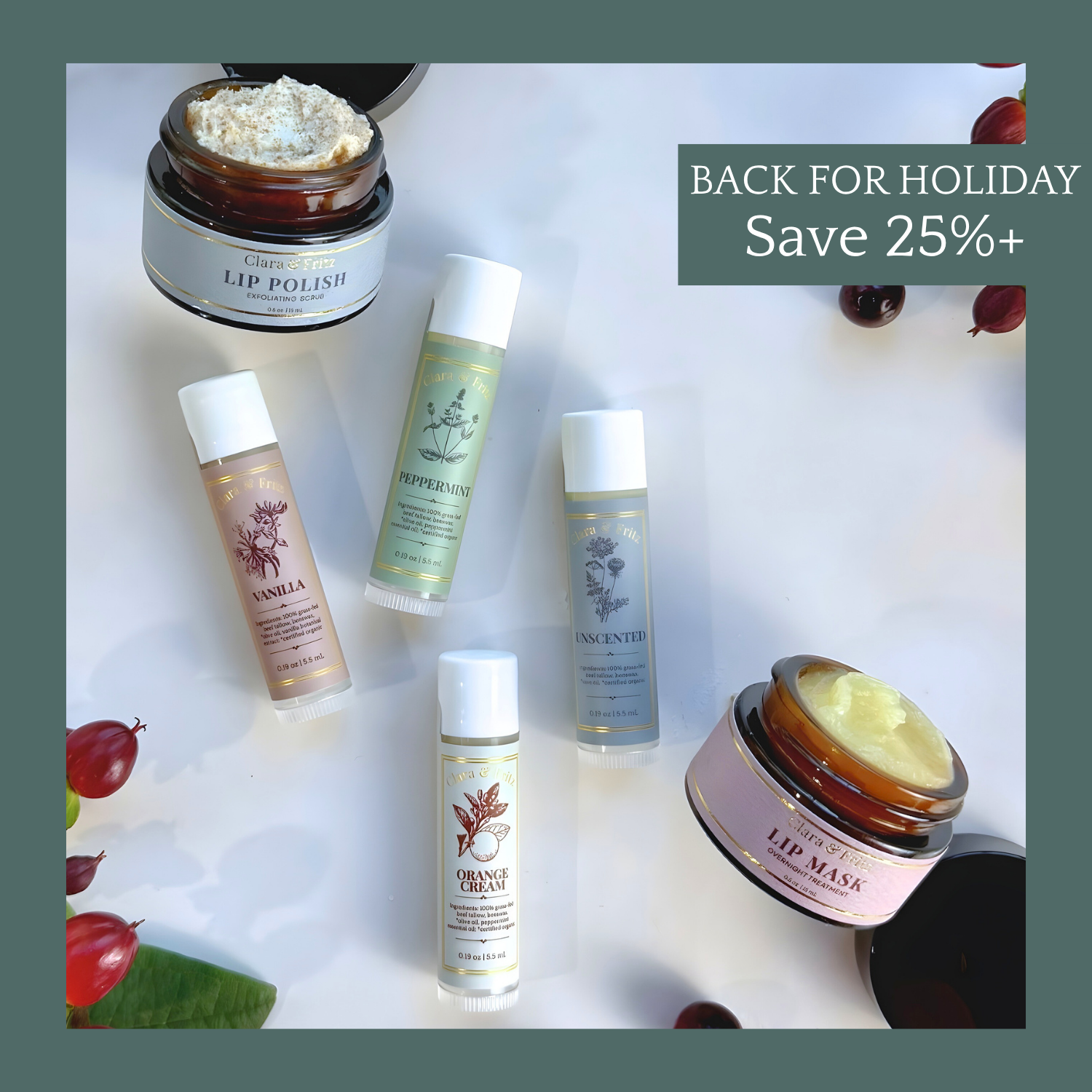 Clara & Fritz – wholesale Läppskrubb – Exfoliating Lip Polish5