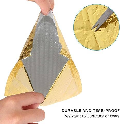 WeBaG N WeCoveR - Wholesale Envelopes - Bubble Mailer Padded Envelope Bags Poly Mailer Gold Metallic5