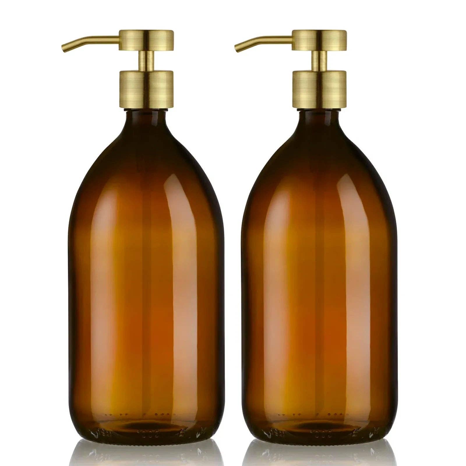 Little Pots - Wholesale Soap Dispenser - Amber glass soap dispenser duo – Stainless steel pump9