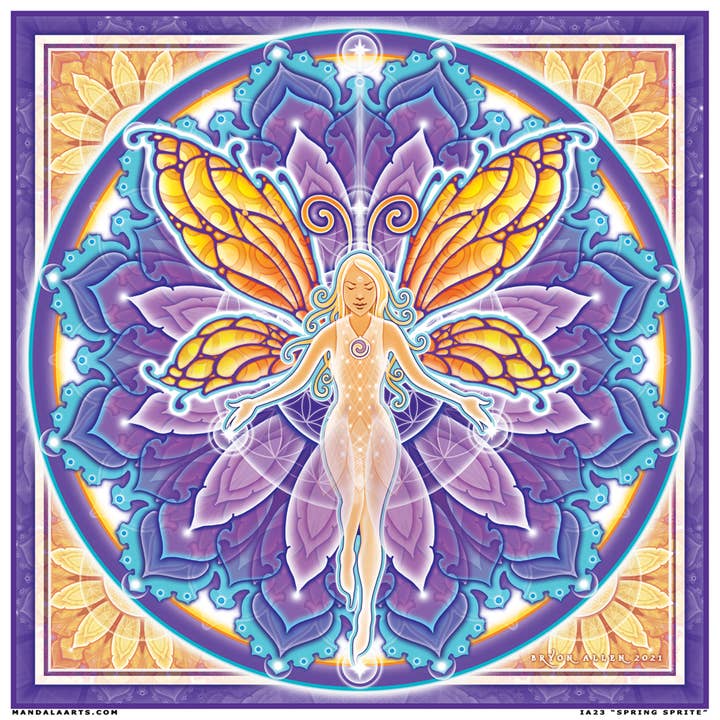 Sticker Spring Sprite for wholesale by Mandala Arts