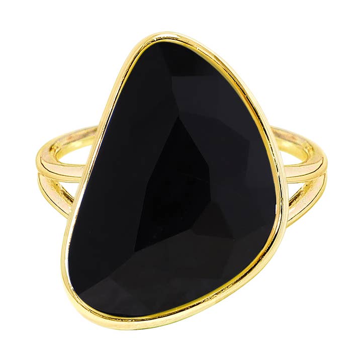 Zoey Simmons – wholesale Cocktail/statement ring – Black Onyx Statement Ring - GF0