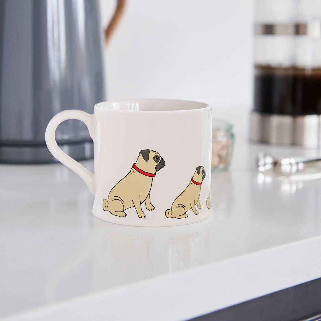 Sweet William Designs - Vente Tasse à café - Tasse pour chien Mischievous Mutts - Pug0