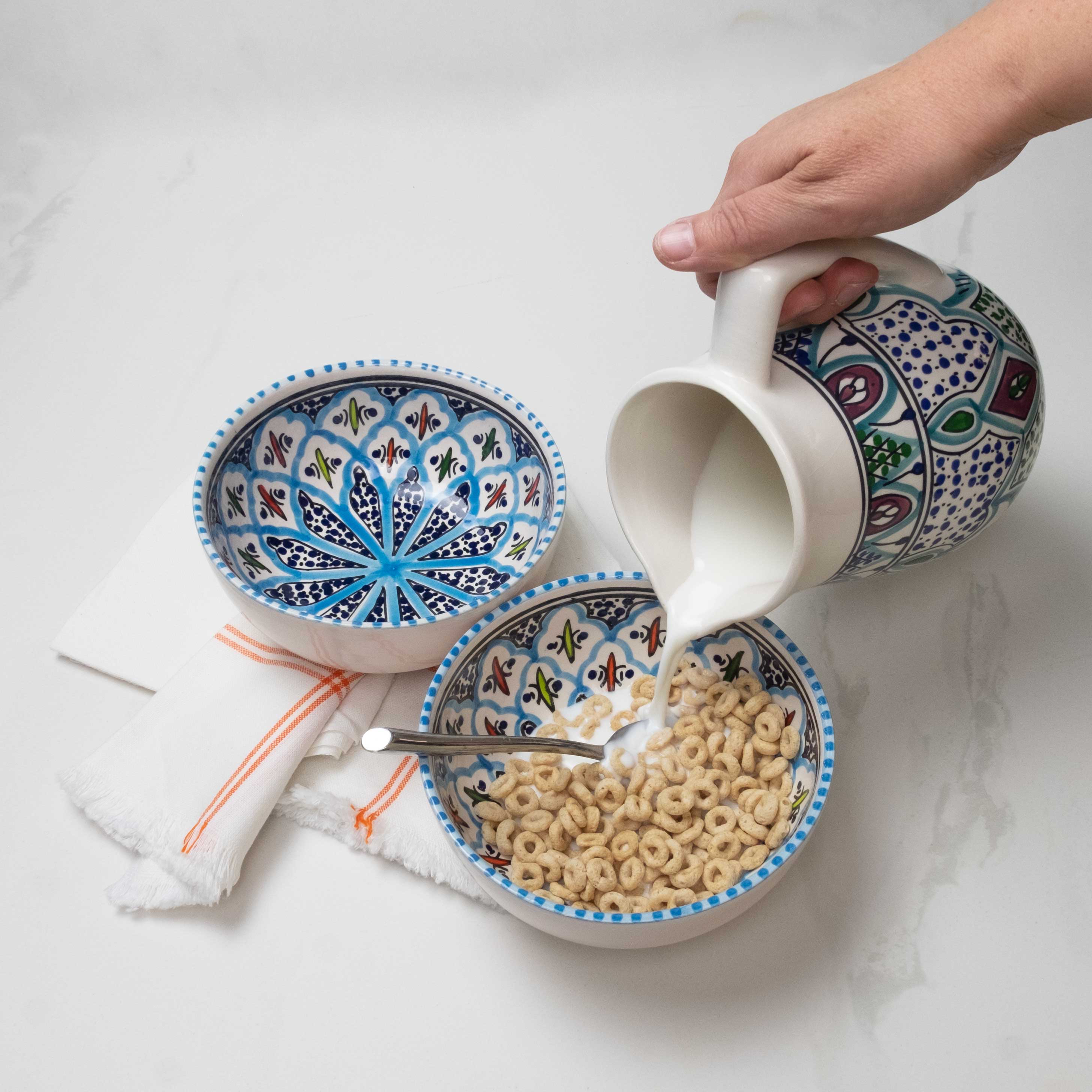 Sobremesa - Wholesale Dinner & Cloth Napkin - Orange Classic Stripe Oversized Cloth Napkin, Table Linens2