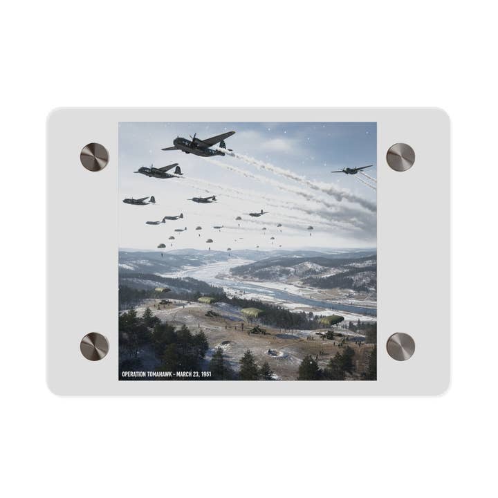 Acrylic Wall Art Panel - Operation Tomahawk - 187th Regimental Combat Team for wholesale by MIP