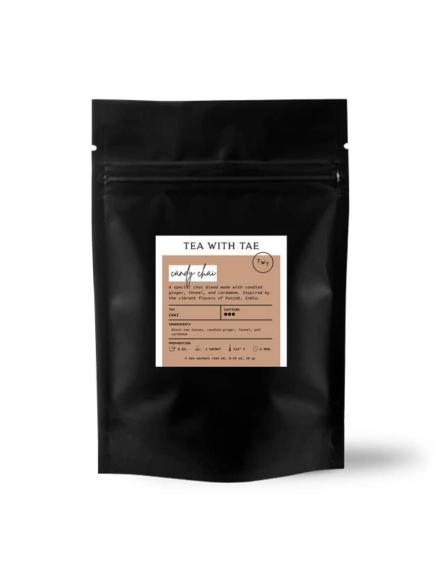 Tea with Tae - Wholesale Tea Bags - Candy Chai Tea Small Gift Pouch (5 tea bags)