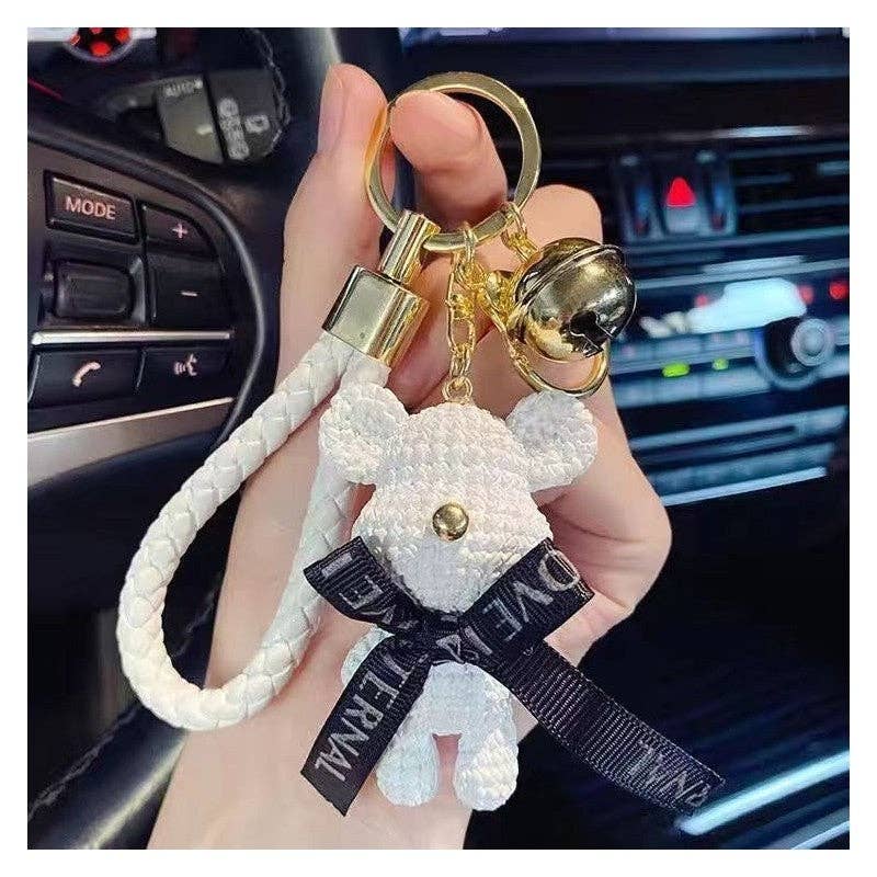 UZ Wholesale Store - Wholesale Keychain - Women's - Knitted Bear Keychain Bag Charm - Adorable and Stylish7