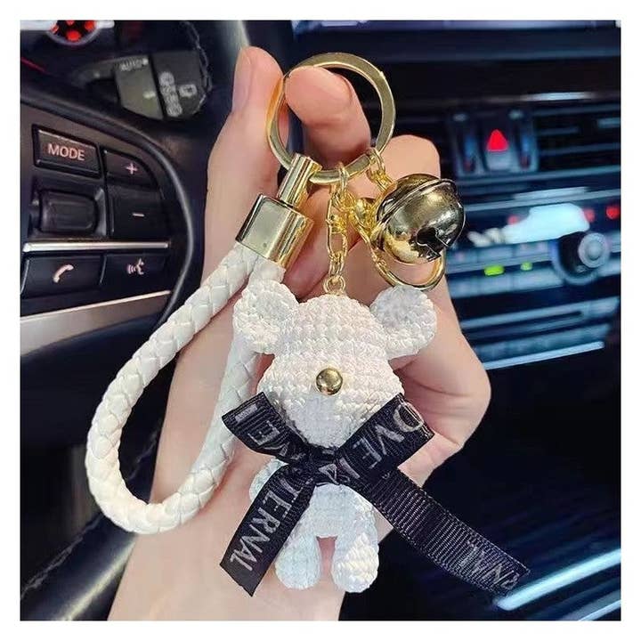 UZ Wholesale Store - Wholesale Keychain - Women's - Knitted Bear Keychain Bag Charm - Adorable and Stylish7