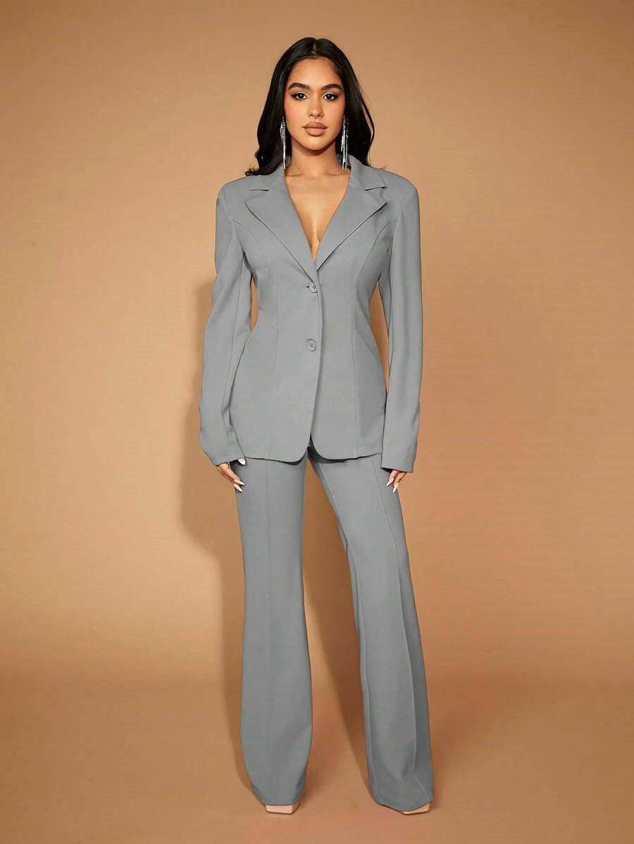 Suhkasana - Vente Pantalon – femme - Pantalon droit taille haute | Pantalon de travail pour femme8