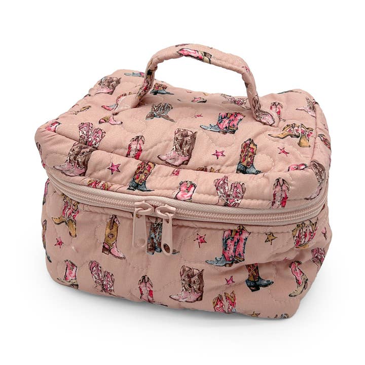 Thunderbird Boots Rose Quilted Travel Case for wholesale by Ida Mae Home