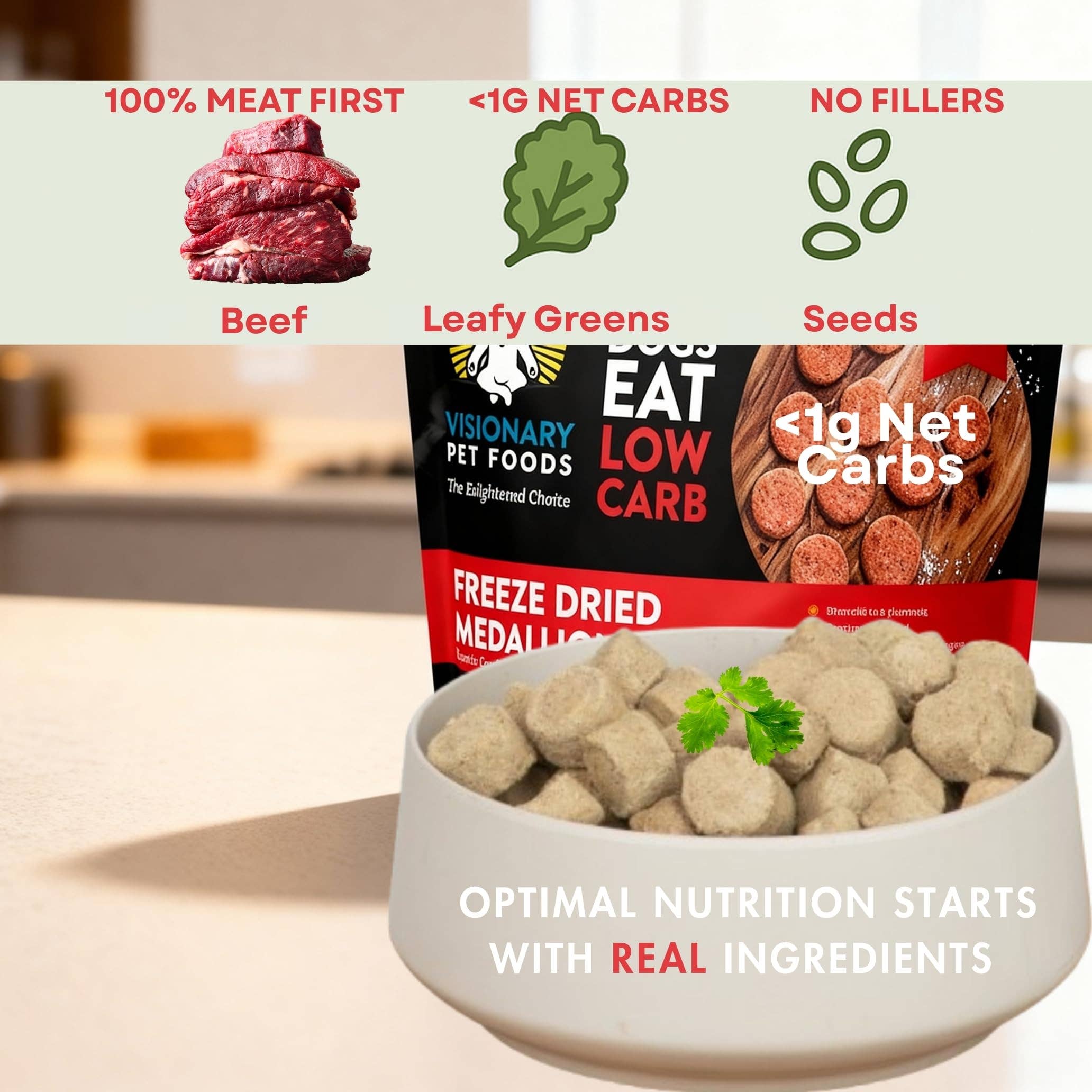 Visionary Pet Foods - Wholesale Pet Food - Dog - Freeze Dried Food | Beef Recipe | 25oz Bag5