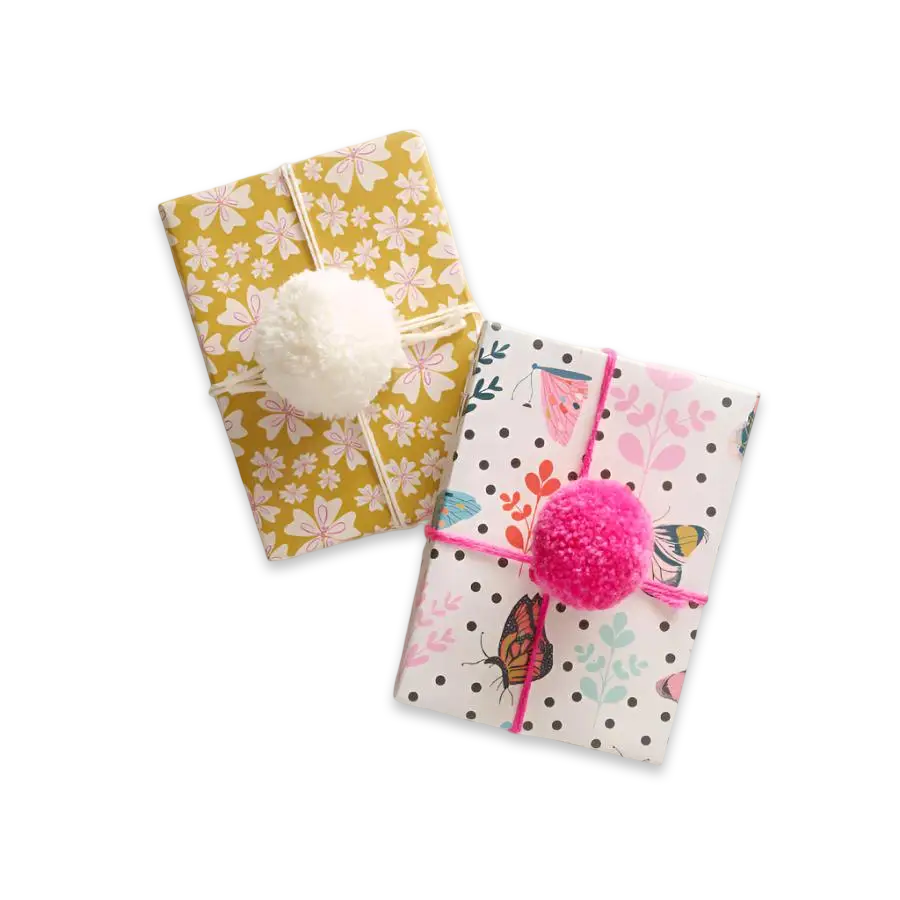 Tracey Wirth Designs - Wholesale Flat Wrap - Double Sided Gift Wrap Sheets set of 22