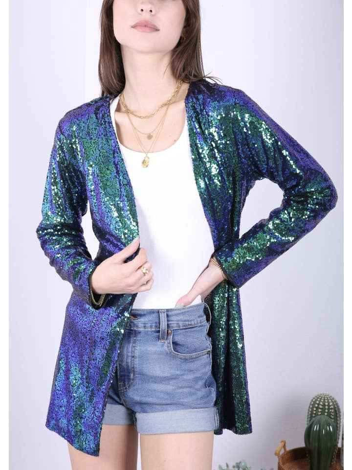 Anna Kaci Wholesale - Wholesale Jacket - Women's - Women's Sequin Jacket Open Front Coat Blazer Party Cocktail25