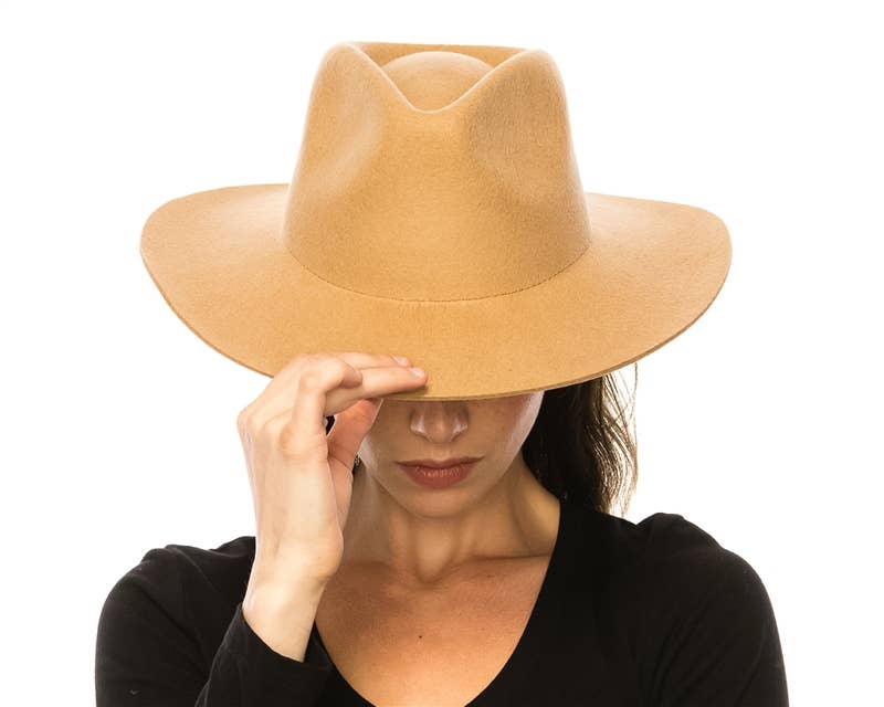 DNMC - Venta al por mayor Sombrero fedora - Mujer - Sombreros de Ranchero de Lana Australiana - Colores Medios - ¡Nuevos Tamaños!7