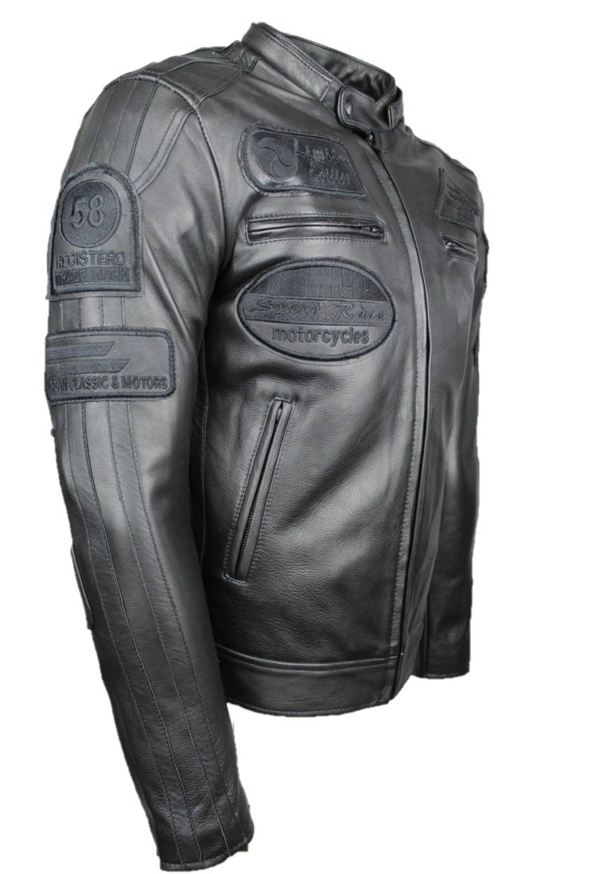 Urban 5884 Amsterdam | Leather jackets - Vendita all'ingrosso Giacca in pelle - Uomo - URBAN 5884 - GIACCA MOTO UOMO FIFTY EIGHT21