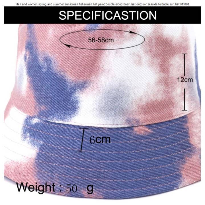 Suzie Q USA - Wholesale Bucket Hat - Women's - tie dye double side paint hat3