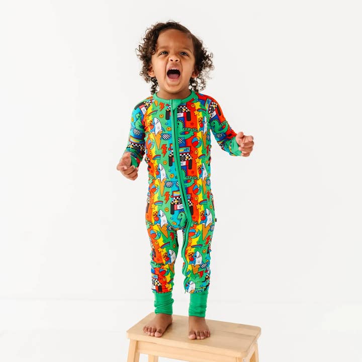 Boy Rocket Lion Convertible Footie for wholesale by Kiki + Lulu
