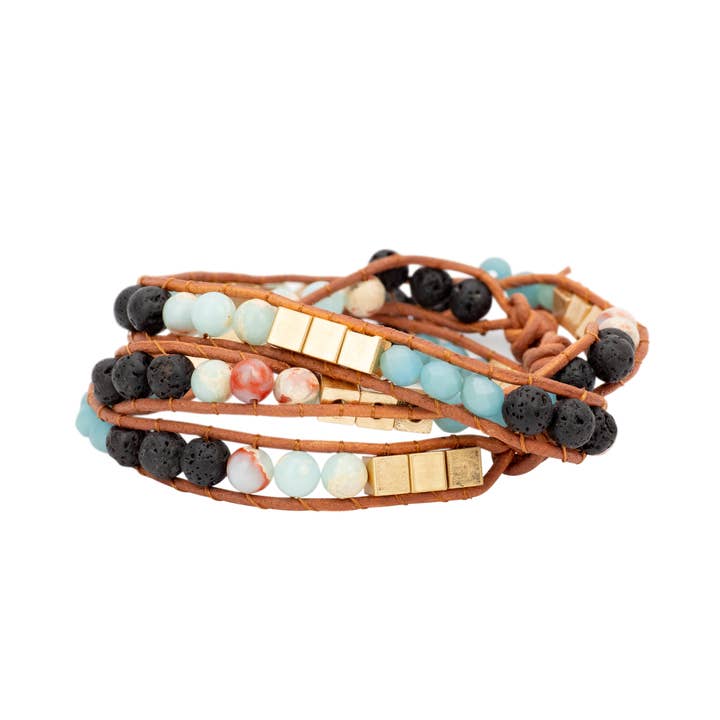 Emperor Stone Zengo Triple Wrap Bracelet for wholesale by BOPS WHOLESALE