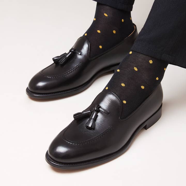 Zwarte mocassin met kwastjes - Art. BP1271 voor wholesale door British Passport