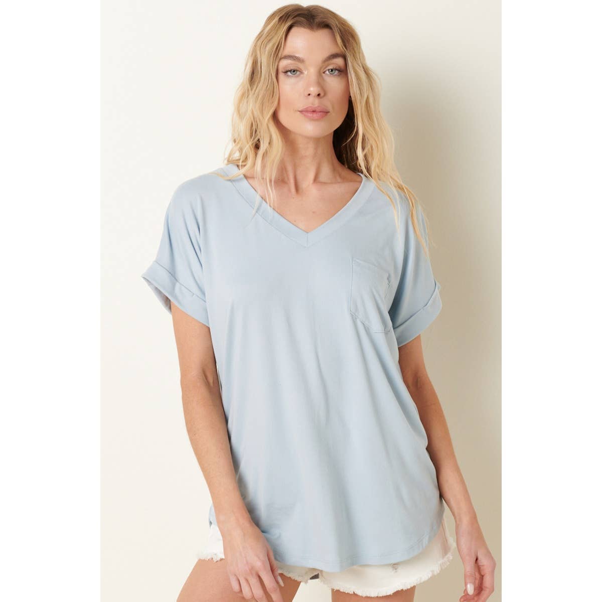 mittoshop – Engroshandel Strikket top - Dame – T9153 - DTY V-HALS MED 1 LOMMEDETALJE DOLMAN STRIKKET TOP21