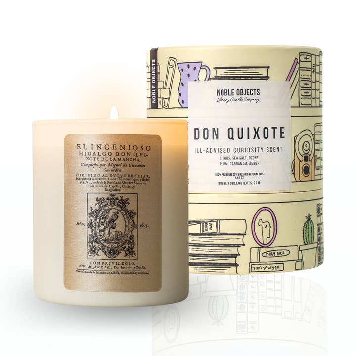 "Don Quixote" Scented Book Candle for wholesale by Noble Objects