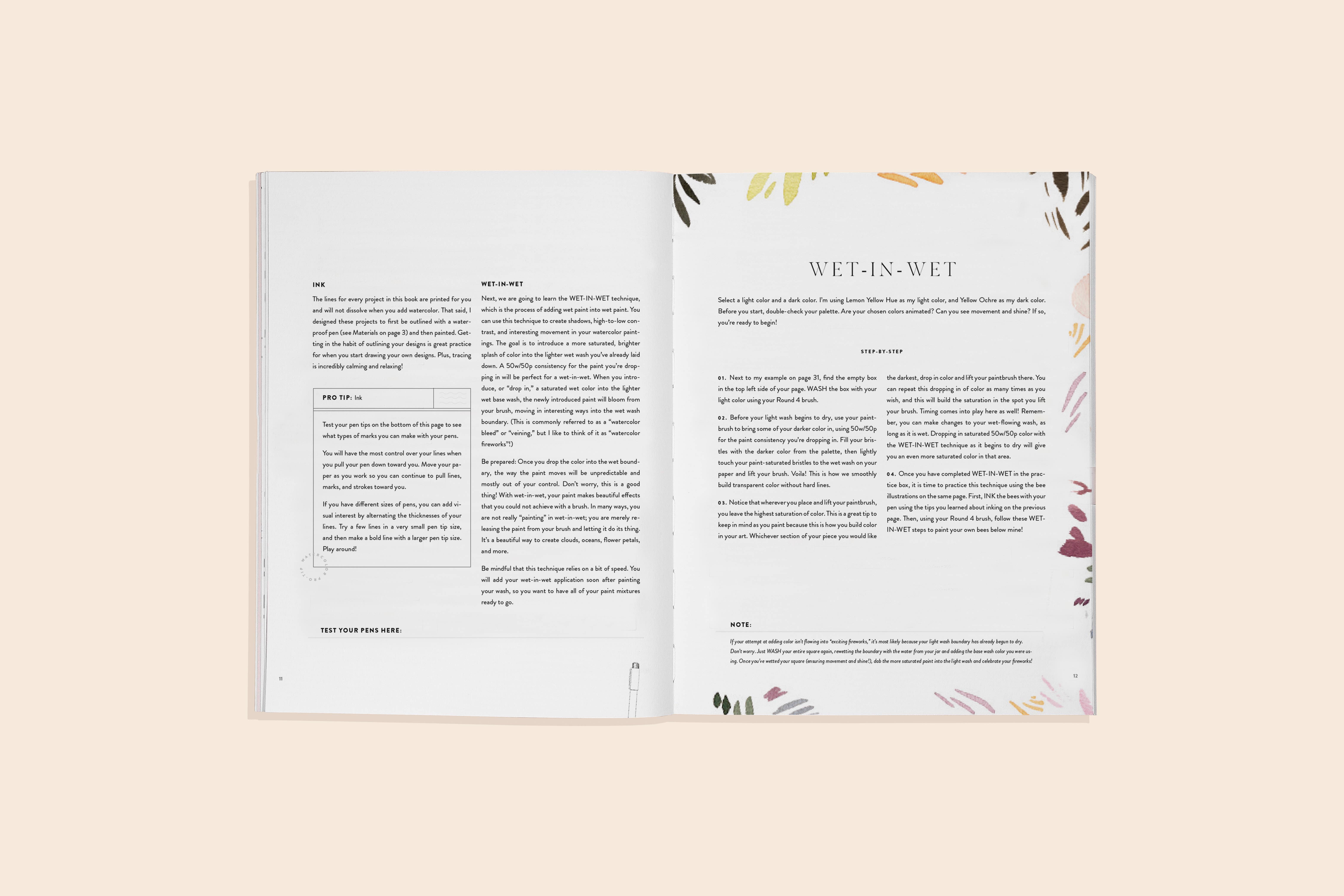Paige Tate & Co. - Wholesale Aquarelverf - Waterverf Werkboek 2: Bloemen, Veren en Dierenvrienden7