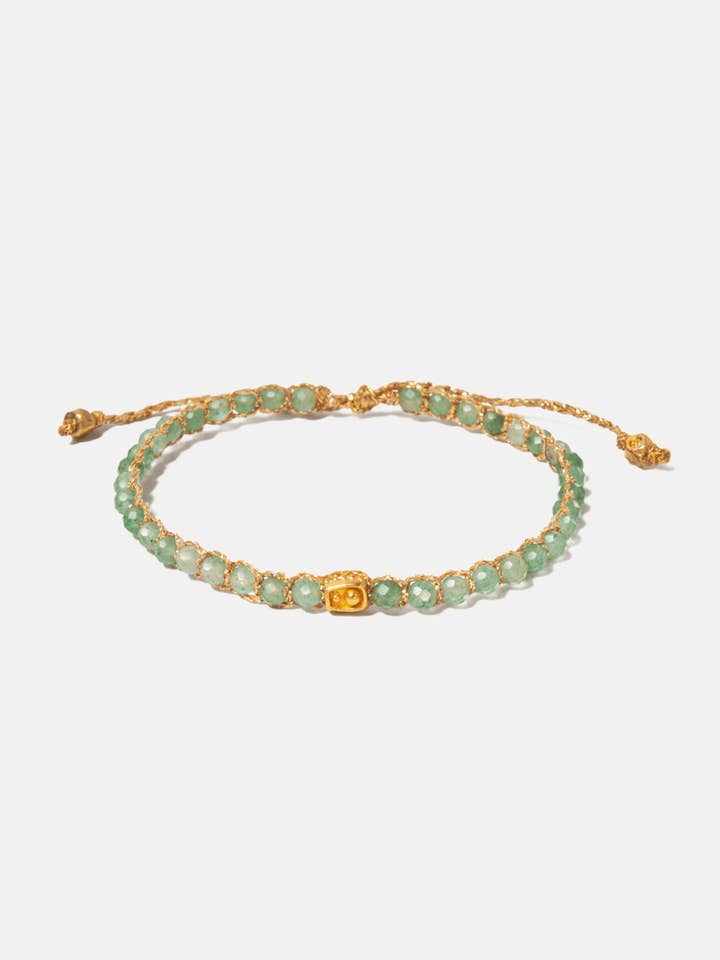 Green Jade Crystal Bracelet | Gold for wholesale by Nusands