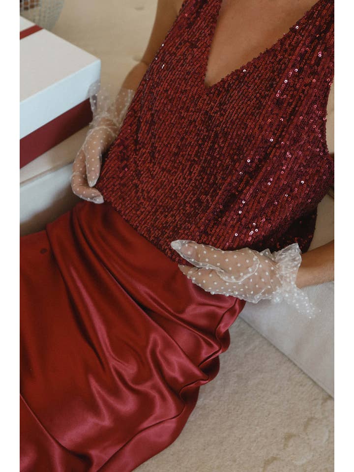 IST1216E Shining Star Top Burgundy for wholesale on Faire