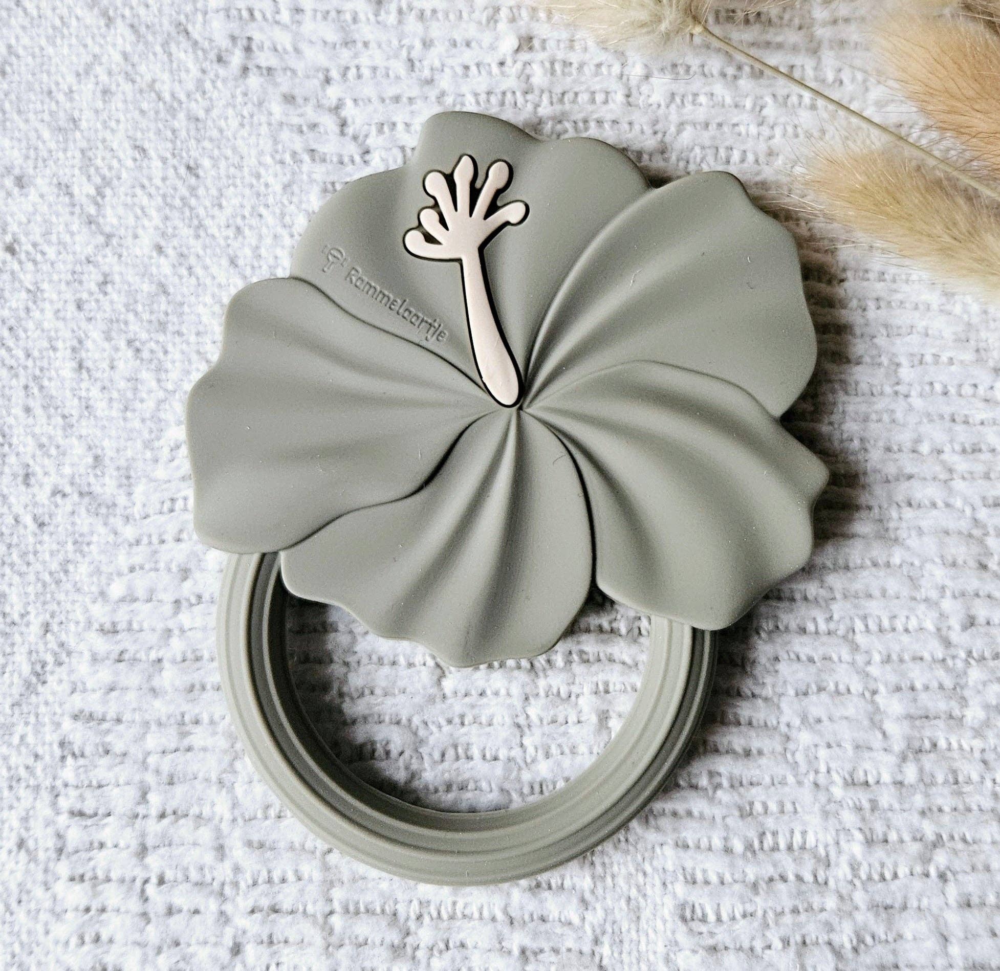 Rammelaartje - Wholesale Teether (Not Clip-On) - Baby - Silicone Hibiscus Teether - Sage