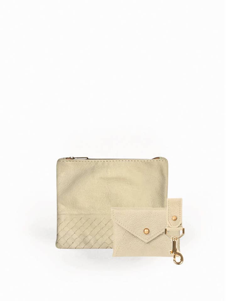 Ensemble Grande Pochette, Pochette à Monnaie & Porte-clés pour la vente par Deux Mains