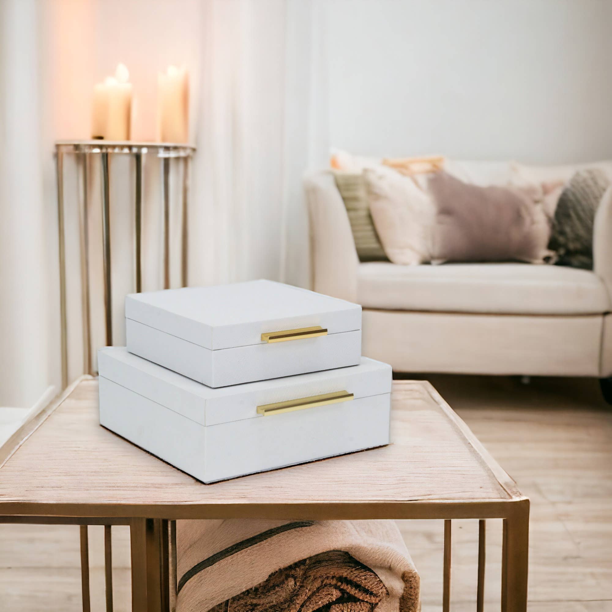 Cheungs Home Decor - Wholesale Decoratief doosje - Lusan set decoratieve vierkante dozen79