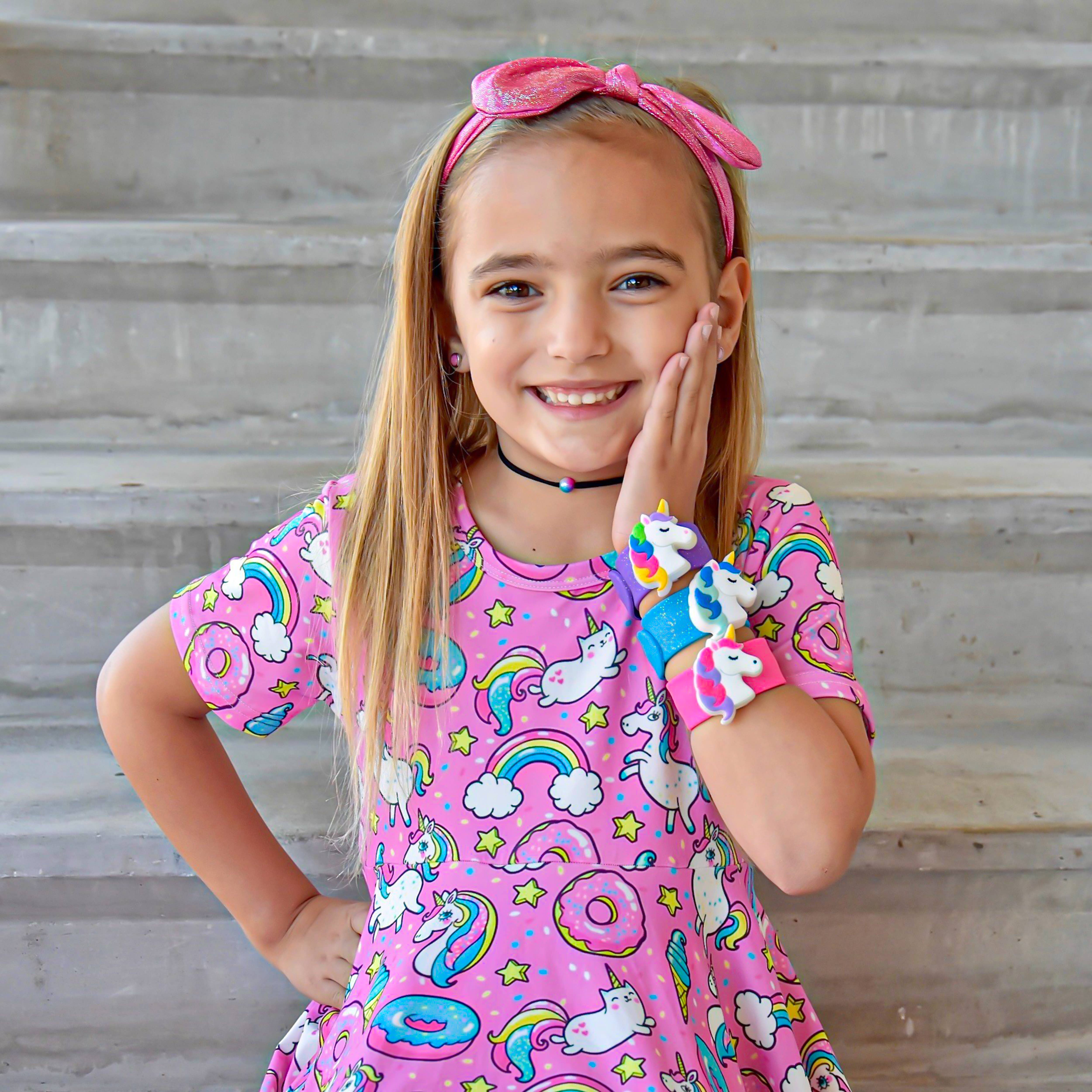 Frog Sac - Wholesale Light-Up Toy - Kids & Baby - Light Up LED Unicorn Slap Bracelets - 3 Pack6