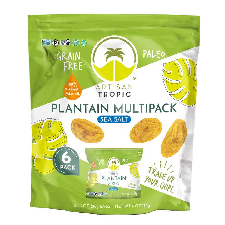 1 oz Plantain Strips: Sea Salt (Multipack 6 Units) for wholesale by Artisan Tropic