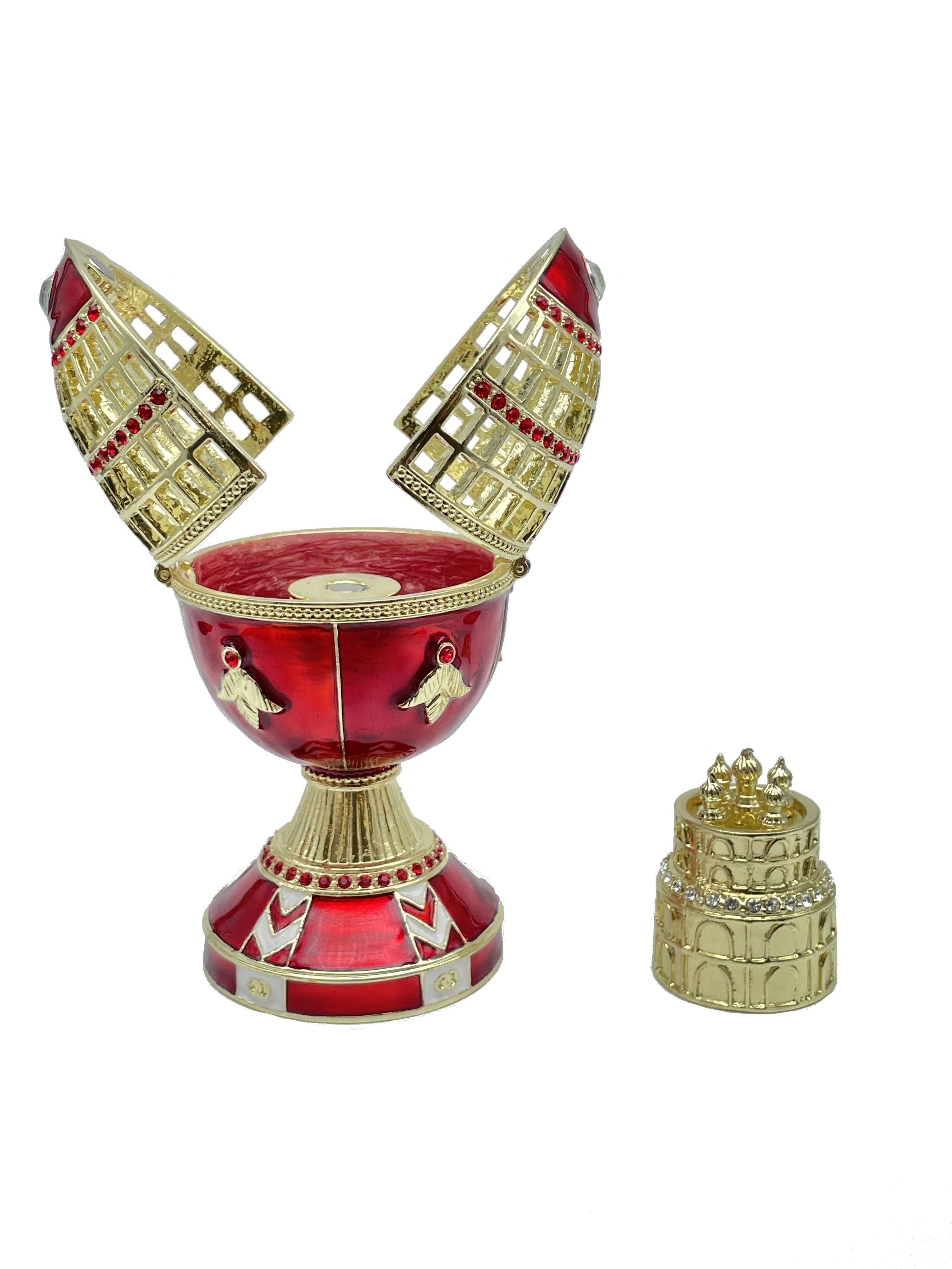 Keren Kopal – wholesale Prydnadslåda – Rött ryska ägg7