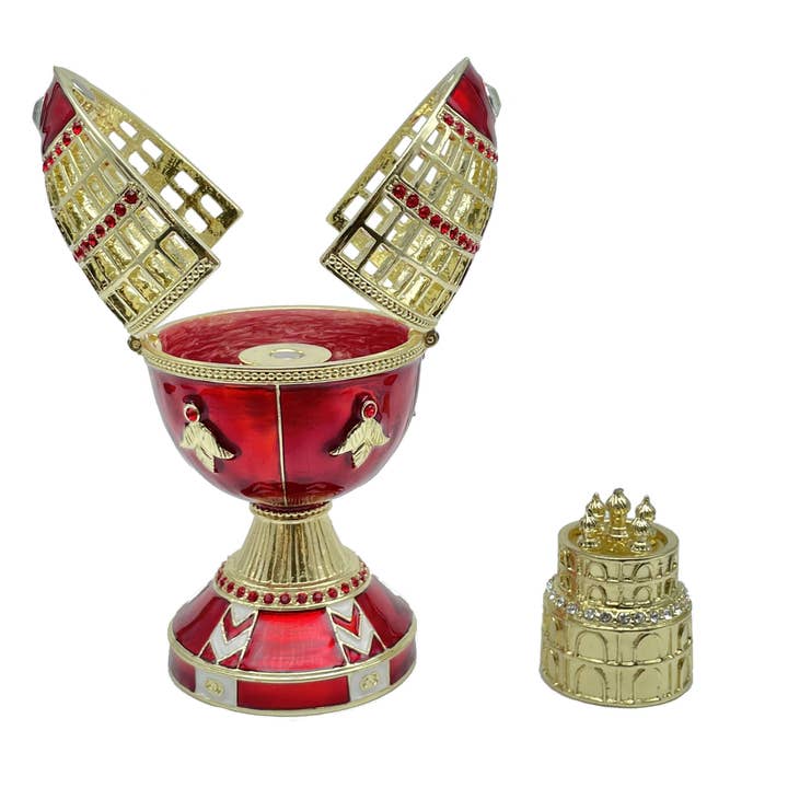 Keren Kopal – wholesale Prydnadslåda – Rött ryska ägg7