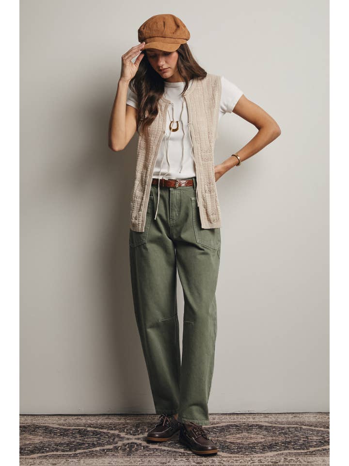 Forte - Wholesale Jeans - Women's - High Rise Barrel Utility Jeans FP0004 9